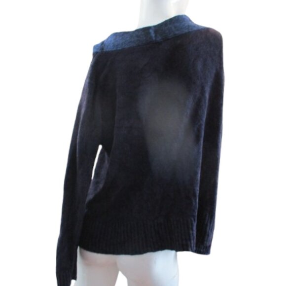 Moffi Unique Knit Sweater โ Asymmetrical Neckline & Faux Belt Detail (Size L) - Picture 8 of 16